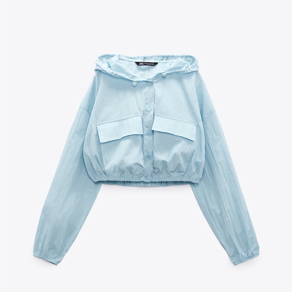Zara nylon jacket with hood